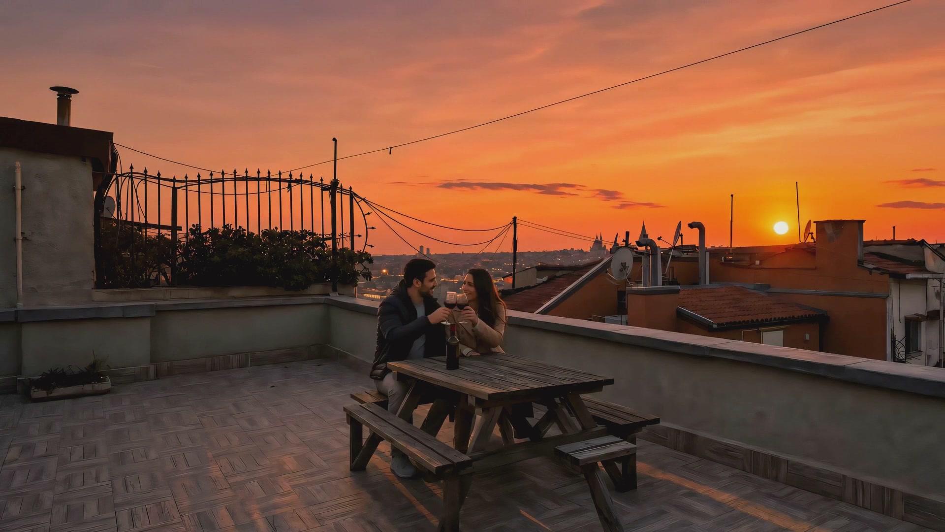 Two Minutes from the Tower — film still